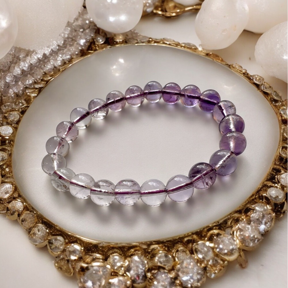 天然7A級玻利維亞紫水晶寶石水晶手環手鍊~身為智慧之石的紫水晶~貴人滾滾來風水招財的好幫手